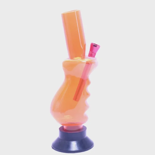 Assorted Ring Shape Acrylic Bong (8 Inch 30 MM Bend)